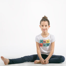 White Cotton t-shirt with PReTiSmArTe message for girl