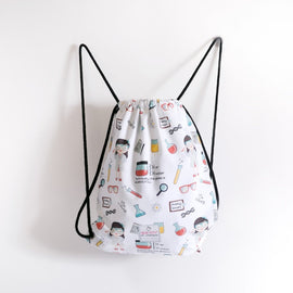 Chemistry pattern drawstring Bag for girl child single product