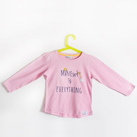Mineset is everything Long sleeve pink top for girl single product