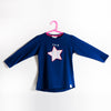 Long Sleeve Dark Blue I´m a star top for girl